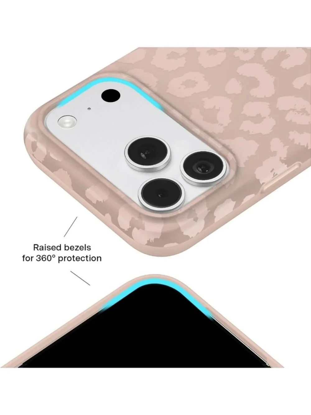 Stylish Nude Leopard iPhone 17 Pro Case | MagSafe Compatible | 10ft Drop Tested